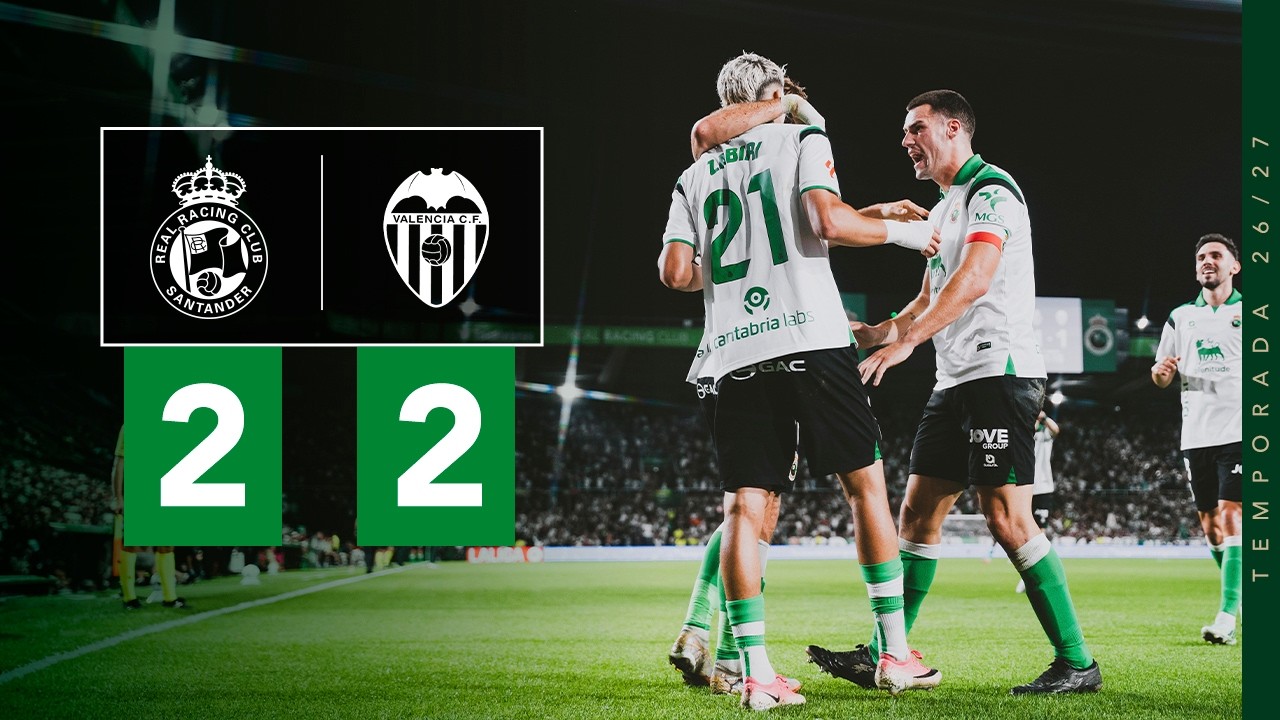 Real Racing Club 2-2 Valencia CF ı HIGHLIGHTS | Jornada 8 | Temporada 26/27 LaLiga EA Sports